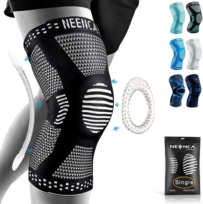 NEENCA Knee Brace Support with Side Stabilizers Patella Gel Knee Compression Sleeve for Knee Pain Meniscus Tear Injury Recovery