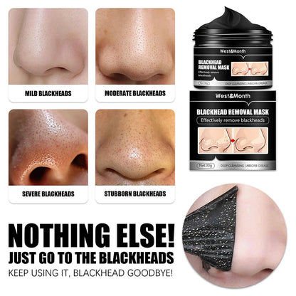 Bamboo Blackhead Removal  Face Mask Oil-Control Charcoal Black Peel Off Face Mask Mud Deep Cleaning Shrink Pore Anti-Acne