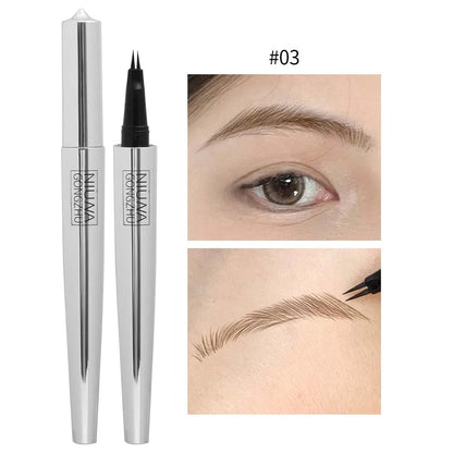 2Point Liquid Two-pronged Eyebrow Pencil Waterproof Sweat-proof Outline Eyebrow Shape Easy To Wear Microblade Brow Pencil Makeup