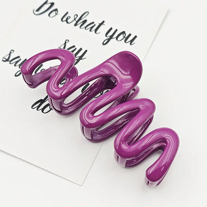 Women Fashion Acrylic Hair Claw Clip Large Wave Style Hairpins Hair Clamps Barrettes Hair Accessories Hairgrip Ponytail Headwear