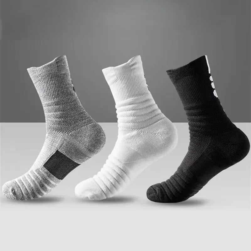 1/3 Pairs Anti-slip Football Socks Men Cotton Sock Short Long Tube Soccer Basketball Sport Socks Breathable Deodorous Sock 39-45