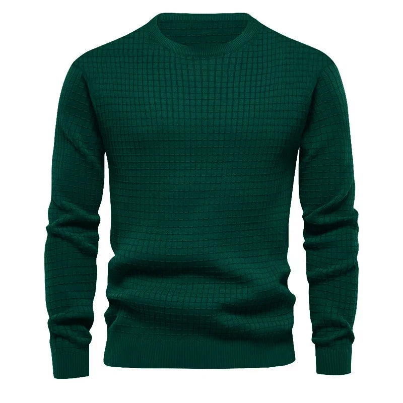 New Men's Crew Neck Sweatshirts Solid Color Large Sweatwear Spring Outdoor Jogging Tops