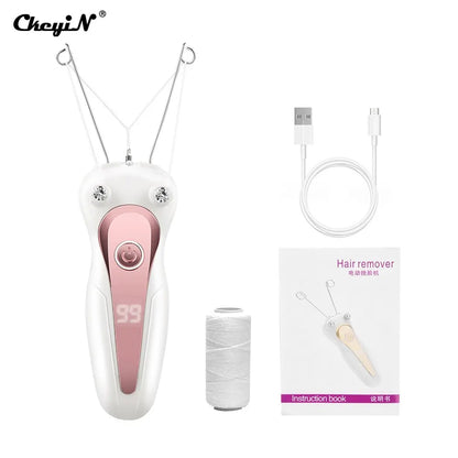 Electric Body Hair Remover Women's Cotton Thread Leg Arm Shaver Razor Lady Beauty Neck Rechargeable Hair Epilator