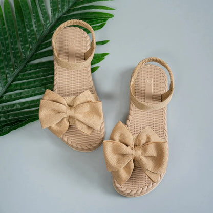 Women Sandals 2024 New Summer Lightweight Sandals Fashion Beach Casual Slippers Outdoor Bow Tie Flat Shoes Home Slides Women